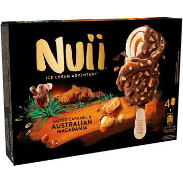 Coraya Bâtonnets Vanille Sauce Caramel Chocolat Lait Macadamia Nuii, X4 Soit272g