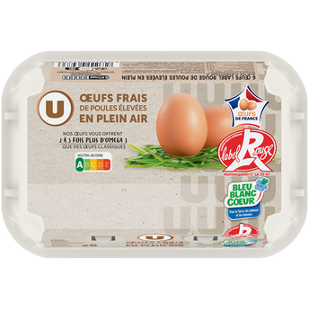 Image de U
Oeufs Plein Air Label Rouge Bleu Blanc Coeur - Boîte de