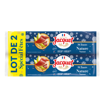 Image de Toasts nature ronds  spécials fêtes JACQUET, 2 paquets de