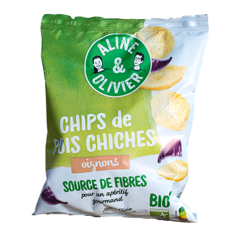 Image de Chips de pois chiches et oignons biologiques, ALINE & OLIVIER