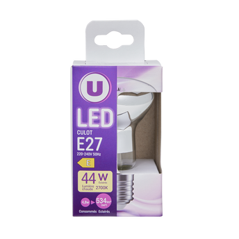 Image de U
Ampoule LED spot 44W E27 transparente et