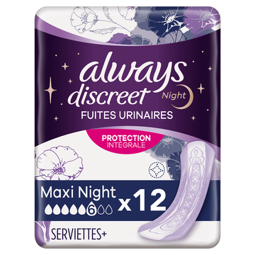 Always Serviette Pour Incontinence Maxi Night Always, X12