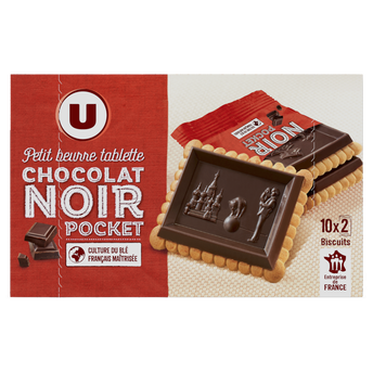 Image de U
Petit beurre tablette de chocolat noir, pocket