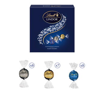 Image de Assortiment Confiserie Chocolat noir Cadeau Lindor LINDT, boite