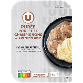 Image de U
Ecrasé pommes de terre et poulet sce champignon