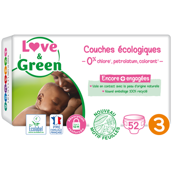 Image de Couches écologiques hypoallergéniques taille 3 LOVE&GREEN