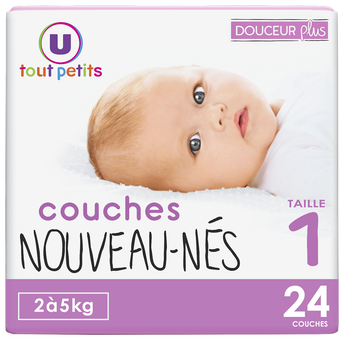 Image de U TOUT PETITS
Couches douceur plus nouveaux-nés taille 1 2/5kg