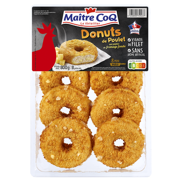 Maître Coq Donuts De Poulet, Maitre Coq, Barquette De 800g