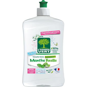 Image de Liquide vaisselle et mains concentré menthe/basilic ARBRE VERT
