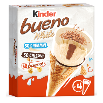 Image de Cônes glacés KINDER BUENO WHITE x4