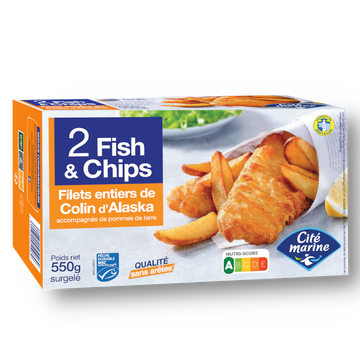Cité Marine Fish & Chips De Colin D'alaska, 550g