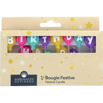 Image de Bougie ballon sur pic Happy birthday