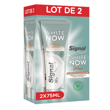 Signal Dentifrice Blancheur Argile/charbon Signal 2x75ml