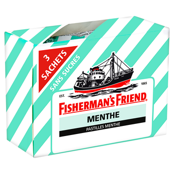 Image de Pastilles menthe sans sucre FISHERMAN'S FRIEND, 3 sachets de