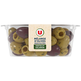 Image de U SAVEURS
Olives vertes et noires Kalamata dénoyautées