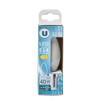Image de U
Ampoule LED flamme 40w e14 opaque blanc