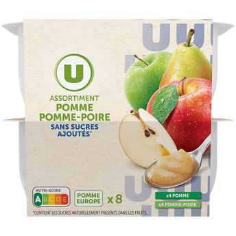 Image de U
Coupelles compote de fruits 4 pomme