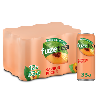 Image de Boisson au thé à la pêche FUZETEA, Pack canette