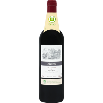 Image de U BIO
Vin rouge IGP Pays d'Oc Merlot Le Bosquet