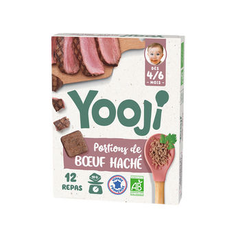 Image de Hachés de Boeuf Bio repas bébé Dès 6 mois YOOJI - 120g/12