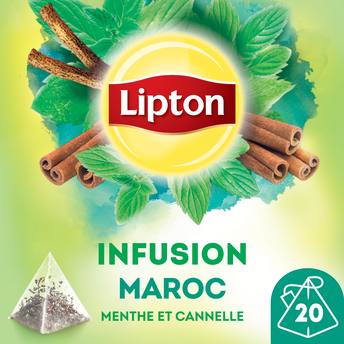 Image de Infusion voyage au Maroc menthe et cannelle LIPTON, x20 sachets pyramide