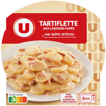 Image de U
Tartiflette aux lardons fumés barquette micro-ondable de