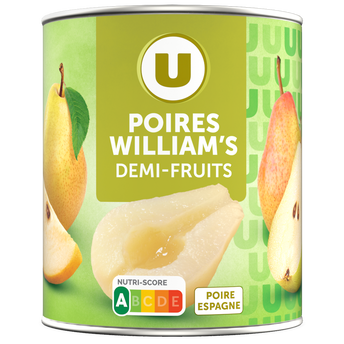 Image de U
Poires au sirop léger, boîte 4/4