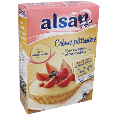 Préparation pour crème pâtissière onctueuse ALSA, 3 sachets, 390g - Super  U, Hyper U, U Express 