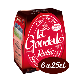 Image de Bière aromatisée aux fruits rouge rubis à l'ancienne LA GOUDALE, 5°, bouteille