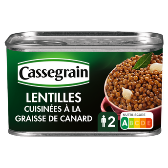 Image de Lentilles cuisinées graisse de canard et oignon grelots CASSEGRAIN - Boîte