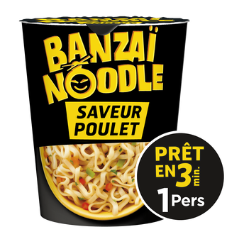 Image de Pâtes instantanées Poulet BANZAI NOODLE - Cup
