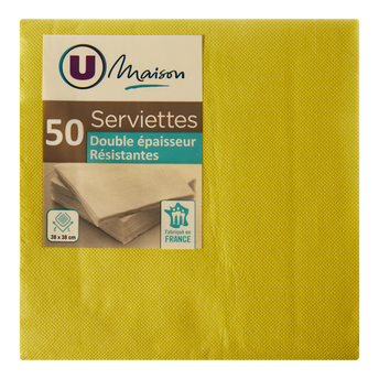 Image de U MAISON
Serviette Tex Touch en ouate 38x38cm vert