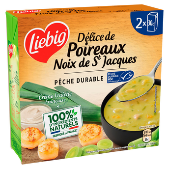 Image de Soupe Délice de poireaux noix de st Jacques MSC LIEBIG, 2 x 30