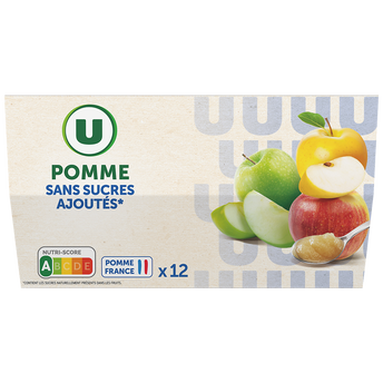 Image de U
Dessert fruitier coupelle pomme sans sucre ajouté