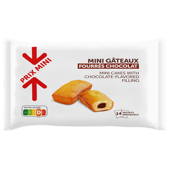Image de Mini gâteaux fourrés chocolat PRIX MINI - 420g