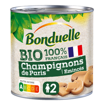 Image de Champignons de Paris émincés Bio BONDUELLE - Boîte