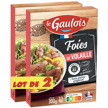 Le Gaulois Confit Foies De Volaille, Le Gaulois, 2 Pièces, 600g
