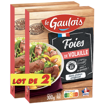 Le Gaulois Confit Foies De Volaille, Le Gaulois, 2 Pièces, 600g
