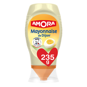 Image de Mayonnaise nature sans conservateur AMORA, flacon souple de