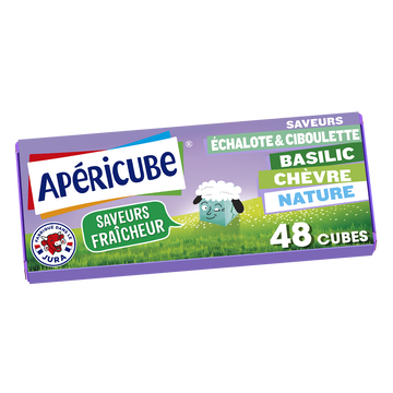 Apéricube Fromage Fondu Apéritif Apericube Nature & Saveurs Fraîcheur - 48 Cubes250g