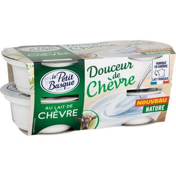Image de Douceur de chevre nat.11%mg LE PETIT BASQUE 4X100G SOIT
