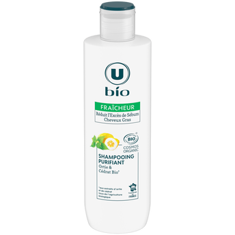 Image de U BIO
Shampooing purifiant cheveux gras, ortie et cédrat