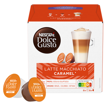 Image de Café capsules NESCAFE LATTE MACCHIATO CARAMEL - compatible DOLCE GUSTO