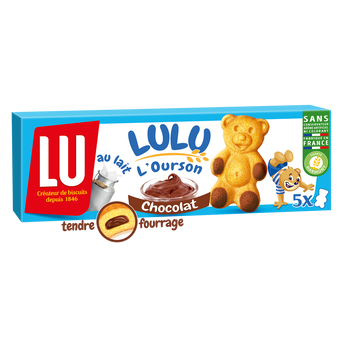 Image de Gâteaux fourrés au chocolat L'Ourson LuLu LU - Boîte de