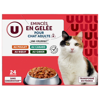 Image de U
Sachets fraicheur pour chat Emincés en gelée viandes