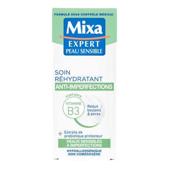 Image de Crème visage Hydratante 2en1 Anti-Imperfections A La Vitamine B3 MIXA- Tube