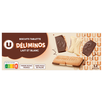 Image de U
Biscuits avec tablette chocolat au lait et blanc