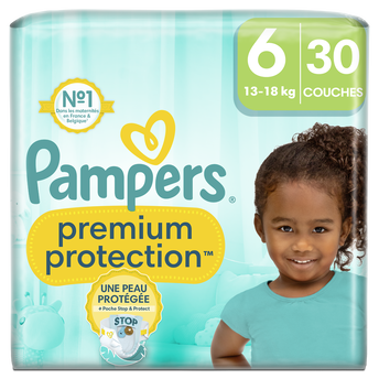 Image de Couches premium protection géant taille 6 PAMPERS