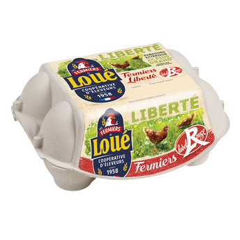 Image de Oeufs Plein air Label Rouge Fermier LOUE - Boîte de