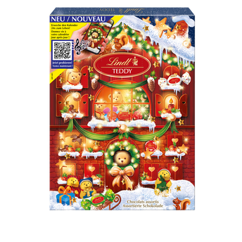 Image de Calendrier de l'avent chocolat ours 2022 LINDT, boite de